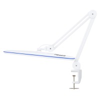 Neatfi Xl 2,200 Lumens Led Task Lamp With Clamp, 24W, 117 Pcs Smd Led, 23 Inches Ultra Wide Lamp, 4 Level Brightness Dimmable, Eye-Caring Led Lamp, Glare Free, Adjustable Arm Utility Clamp (White)