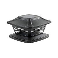 Davinci Lighting Flexfit Solar Outdoor Post Cap Lights - Includes Bases For 4X4 5X5 6X6 Wooden Posts - Bright Led Light - Slate Black (1 Pack)