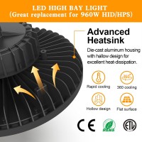 Treonyia Ufo Led High Bay Light, 200W Commercial Bay Lighting 1-10V Dimmable Etl Listed 28000Lm 5000K, 5' Cable With Us Plug Led Shop Lights For Warehouse Workshop Garage Factory