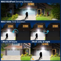 Olafus 55W Flood Lights Outdoor Motion Sensor Light, Led Security Light Ip65 Waterproof, 5500Lm Motion Activated Light, 3 Head Led Flood Light, 6500K Pir Sensor Lighting For Garage Yard Porch Patio