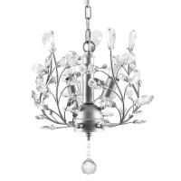 Seollight Frozen Crystal Branch Chandeliers Silver Grey Ceiling Light Hanging Pendant Fixture For Dining Room Entrance Living R