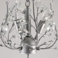 Seollight Frozen Crystal Branch Chandeliers Silver Grey Ceiling Light Hanging Pendant Fixture For Dining Room Entrance Living R