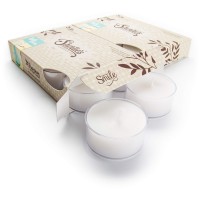 Baby Powder Premium Tealight Candles Multi Pack - Highly Scented With Essential & Natural Oils - 12 White Tea Lights - Beautiful Candlelight - Made In The Usa - Fresh & Clean Collection