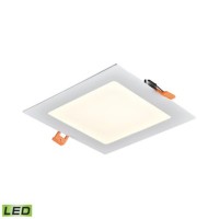 Mercury 6-Inch Square Recessed Light In White - Integrated Led