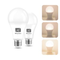 M Mayjazz 3-Way Led Light Bulbs 30 70 100 Watt Equivalent, 4000K Natural White, A19 E26 Led Bulbs, Omni-Directional, Perfect For Reading, 15 Watt Energy Efficient Bulb, 2 Pack