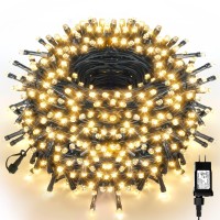 Vtechology 300 Led Warm White Christmas Tree Lights 105Ft Connectable Christmas Lights String With 8Modes Ul Certified Christmas