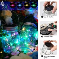 Sunkite Solar Mason Jar Lights 8 Pack 15 Led Waterproof Fairy Firefly Jar Lids String Lights With Hangersno Jars Patio Yard