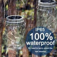 Sunkite Solar Mason Jar Lights 8 Pack 15 Led Waterproof Fairy Firefly Jar Lids String Lights With Hangersno Jars Patio Yard