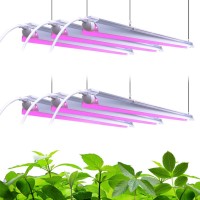 Barrina Led Grow Light, 252W(6 X 42W) 4Ft T8, Full Spectrum, V-Shape With Reflector, Linkable Design, Plant Lights For Indoor Plants, 6-Pack