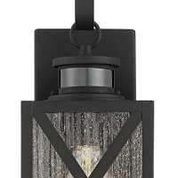 Welling Vintage Outdoor Wall Light Fixtures Set Of 2 Carriage Style Textured Black 14 1/2