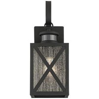 Welling Vintage Outdoor Wall Light Fixtures Set Of 2 Carriage Style Textured Black 14 1/2