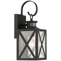 Welling Vintage Outdoor Wall Light Fixtures Set Of 2 Carriage Style Textured Black 14 1/2