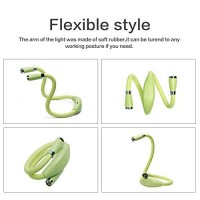 Singhong Neck Book Light Led Reading Lamp Usb Rechargeable, Hands Free, 4 Led Bulbs, 4 Adjustable Brightness, For Reading In Bed Or Reading In Car (Green)