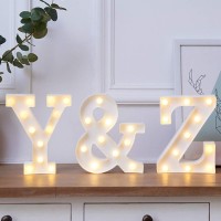 Mumuxi Marquee Light Up Letters Sign | Battery Powered Led Letters Lights Alphabet | Marquee Letters With Lights For Party Wedding Birthday Christmas Home Bar Decoration Lighted Letters (&)