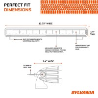 Sylvania - Slim 12 Inch Led Light Bar - Lifetime Limited Warranty - Spot Light 4000 Raw Lumens - Waterproof Off Road Driving Work Light, Truck, Car, Boat, Atv, Utv, Suv, 4X4 (1 Pc)