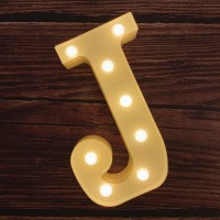 Mumuxi Marquee Light Up Letters Large Light Up Numbers Battery Powered And Bright With Every Letter Of The Alphabet For Wedding, Birthday, Party, Celebration, Christmas Or Home Decoration (J)