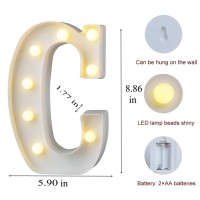 Mumuxi Marquee Light Up Letters | Large Light Up Numbers | Battery Powered And Bright With Every Letter Of The Alphabet | For Wedding, Birthday, Party, Celebration, Christmas Or Home Decoration (C)