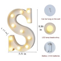 Mumuxi Marquee Light Up Letters | Large Light Up Numbers | Battery Powered And Bright With Every Letter Of The Alphabet | For Wedding, Birthday, Party, Celebration, Christmas Or Home Decoration (S)