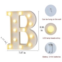 Mumuxi Marquee Light Up Letters | Large Light Up Numbers | Battery Powered And Bright With Every Letter Of The Alphabet | For Wedding, Birthday, Party, Celebration, Christmas Or Home Decoration (B)