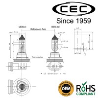 H11 DOT Automotive Foglight lamp WhiteMax 2pack 12V 55W