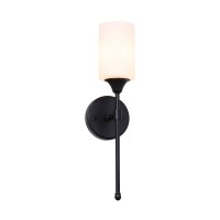 Xinbei Lighting Wall Sconce, Bathroom Vanity Light With Glass, Wall Fixture Matte Black Finish For Bathroom Xb-W1216-Mbk