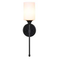 Xinbei Lighting Wall Sconce, Bathroom Vanity Light With Glass, Wall Fixture Matte Black Finish For Bathroom Xb-W1216-Mbk