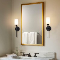 Xinbei Lighting Wall Sconce, Bathroom Vanity Light With Glass, Wall Fixture Matte Black Finish For Bathroom Xb-W1216-Mbk