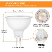 Mlambert 12 Pack Mr16 Led Bulbs 50W Halogen Equivalent,2700K Warm White,5W Gu5.3 Mr16 12V Spotlight Bulb,Non-Dimmable,45 Beam Angle For Landscape