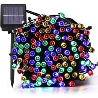 Multi-Color Solar Christmas String Lights,72Ft 200 Led Waterproof Fairy String Lights Hanging For Indoor/Outdoor Commercial Decor Ambiance Lighting For Garden Backyard Wedding Holiday Party(8 Modes)