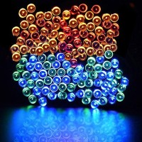 Multi-Color Solar Christmas String Lights,72Ft 200 Led Waterproof Fairy String Lights Hanging For Indoor/Outdoor Commercial Decor Ambiance Lighting For Garden Backyard Wedding Holiday Party(8 Modes)