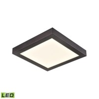 Ceiling Essentials Titan 5.5-Inch Square Flush Mount In Oil Rubbed Bronze - Integrated Led