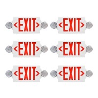 Akt Lighting Emergency Exit Light Adjustable Two Led Head Exit Sign Light Commercial Emergency Exit Lighting Combo With Backu