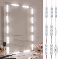 Lphumex Led Vanity Mirror Lights, Hollywood Style Vanity Make Up Light, 10Ft Ultra Bright White Led, Dimmable Touch Control Lights Strip, For Makeup Vanity Table & Bathroom Mirror, Mirror Not Included