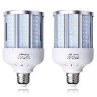 Auzilar 40W Led Corn Light Bulb Corn Lamp (280W Equivalent 6500K) Cool Daylight White Corn Led Bulb E26/E27 Medium Base For Indoor Garage Factory Warehouse Backyard 85V-265V (2-Pack)