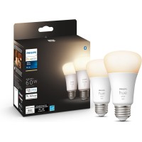 Philips Hue Smart 60W A19 Led Bulb - Soft Warm White Light - 2 Pack - 800Lm - E26 - Indoor - Control With Hue App - Works With Alexa, Google Assistant And Apple Homekit