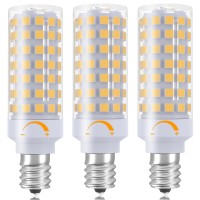 E12 Led Bulb Dimmable, 7W C7 Bulb Equivalent To E12 Candelabra Bulb 60 Watt, Warm White 3000K, T6 E12 Candelabra Small Base, Ac120V 630Lm Candle Light Bulbs For Chandeliers, Ceiling Fan, 3 Pack