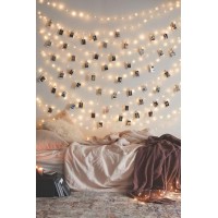 33Ft Photo Clip Fairy Lights With 50 Clips - Leclstar 100 Led String Lights For Hanging Pictures, Usb Powered - Perfect Bedroom And Wedding Decor