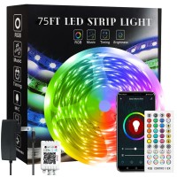 Hedynshine 75Ft Led Strip Lights, Music Rgb Strip Lights Color Change Strip Lights With 40Key Remote,Led Lights For Bedroom