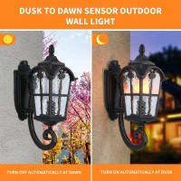 Lonedruid Dusk To Dawn Sensor Outdoor Wall Light Fixtures Black Roman 1771 H Exterior Wall Lantern Waterproof Sconce Porch Li