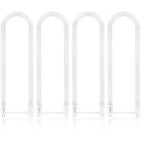 Luxrite U Bend Led Tube Light, T8 T12, 18W (32W Equivalent), 3000K Soft White, 2000 Lumens, Fluorescent Light Tube Replacement, Direct Or Ballast Bypass, Dlc And Etl Listed, G13 Base (4 Pack)