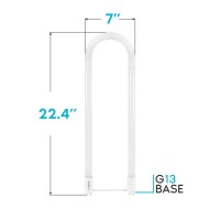 Luxrite U Bend Led Tube Light, T8 T12, 18W (32W Equivalent), 3000K Soft White, 2000 Lumens, Fluorescent Light Tube Replacement, Direct Or Ballast Bypass, Dlc And Etl Listed, G13 Base (4 Pack)