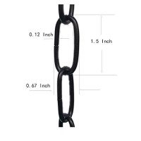 Woerfu 6 Feet Black Pendant Light Fixture Chain Permits Installation Of Chain-Hung Fixtures On High Ceilings With Maximum Fixture Weight Of 50 Pounds