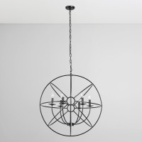 Elegant in its simplicity this small chandelier will bring style and a warm glow to your space with its metal orb design and six bulb candelabra Perfect for placement in a hallway kitchen or dining room this chandeliers classic features will complete the 