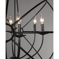 Elegant in its simplicity this small chandelier will bring style and a warm glow to your space with its metal orb design and six bulb candelabra Perfect for placement in a hallway kitchen or dining room this chandeliers classic features will complete the 