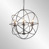 Elegant in its simplicity this small chandelier will bring style and a warm glow to your space with its metal orb design and six bulb candelabra Perfect for placement in a hallway kitchen or dining room this chandeliers classic features will complete the 