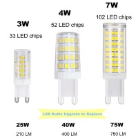 Xrzt G9 Led Bulbs 75W Halogen Replacement, G9 Base For Chandelier Light, Table Lamp, White Light 6000K, Pack Of 2