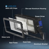 Adiding Led Stadium Light Outdoor - 250W Led Flood Light Fixture Outside High Lumen 37,500Lm Ul Dlc Listed 150Lm/W Amazing Bright 5000K Daylight Waterproof For Arena Backyard Construction Sports Court