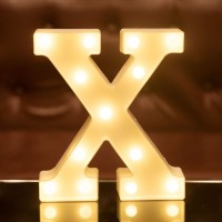 Focux Led Letter Lights Alphabet Light Up Sign For Night Light Home Party Birthday Wedding Bar Decoration (X)