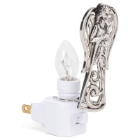 Midwest Silver Angel Night Light 7 Watt Electric Zinc Alloy