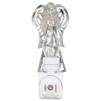 Midwest Silver Angel Night Light 7 Watt Electric Zinc Alloy